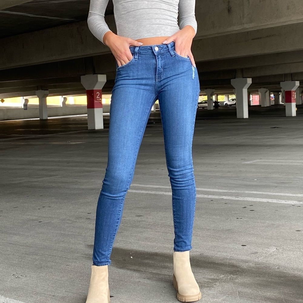Mid-Rise Just Black Jeans